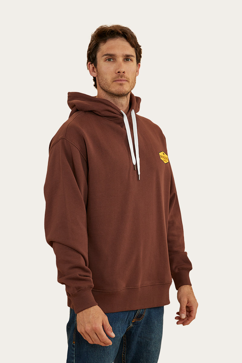 Servo Mens Hoodie - Chocolate/Yellow