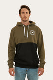 Hahndorf Mens Hoodie - Military Green/Black