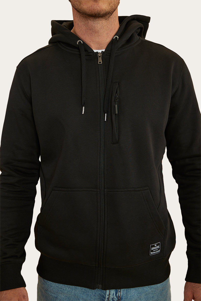 Blake Mens Zip Thru Hoodie - Black