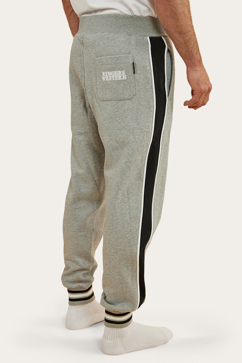 Davis Mens Trackpant - Grey Marle/Black