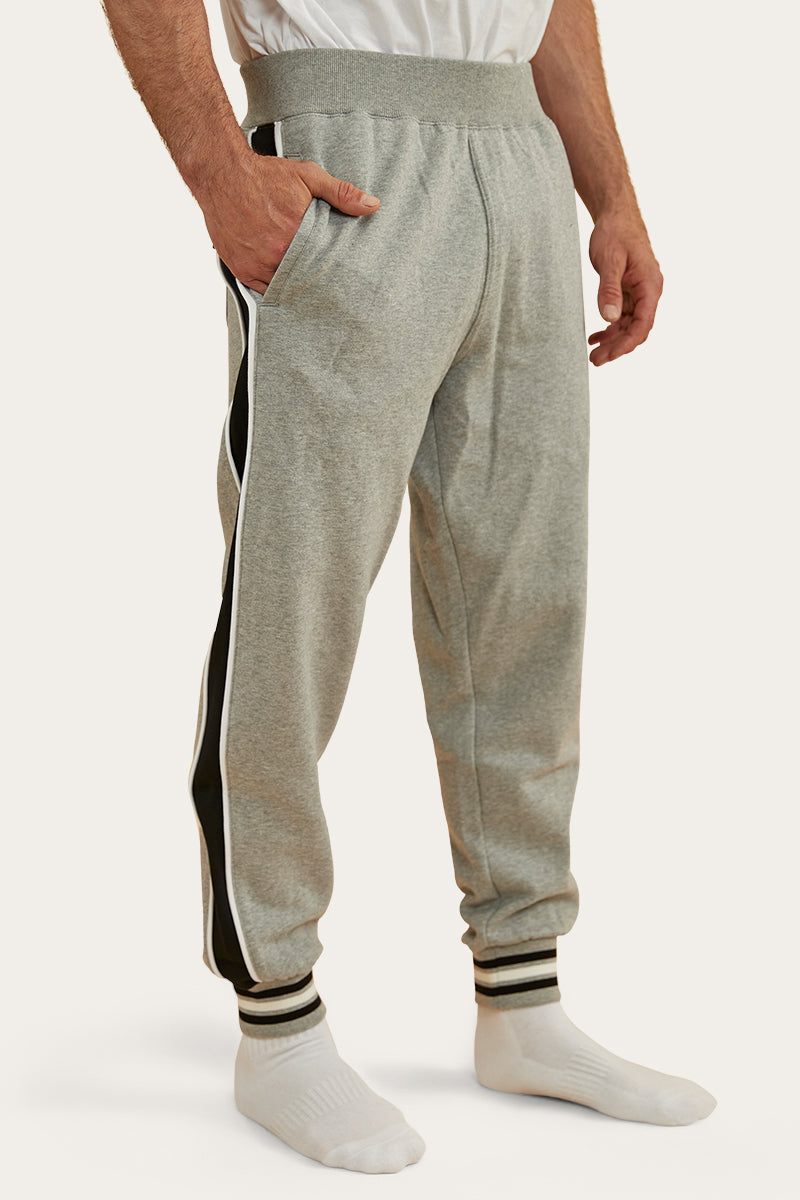 Davis Mens Trackpant - Grey Marle/Black