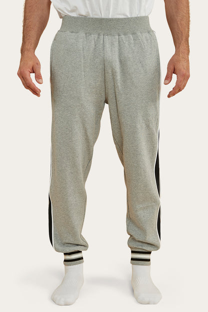 Davis Mens Trackpant - Grey Marle/Black