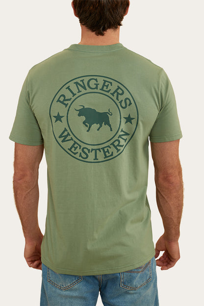 Signature Bull Mens Classic Fit T-Shirt - Leaf/Pine