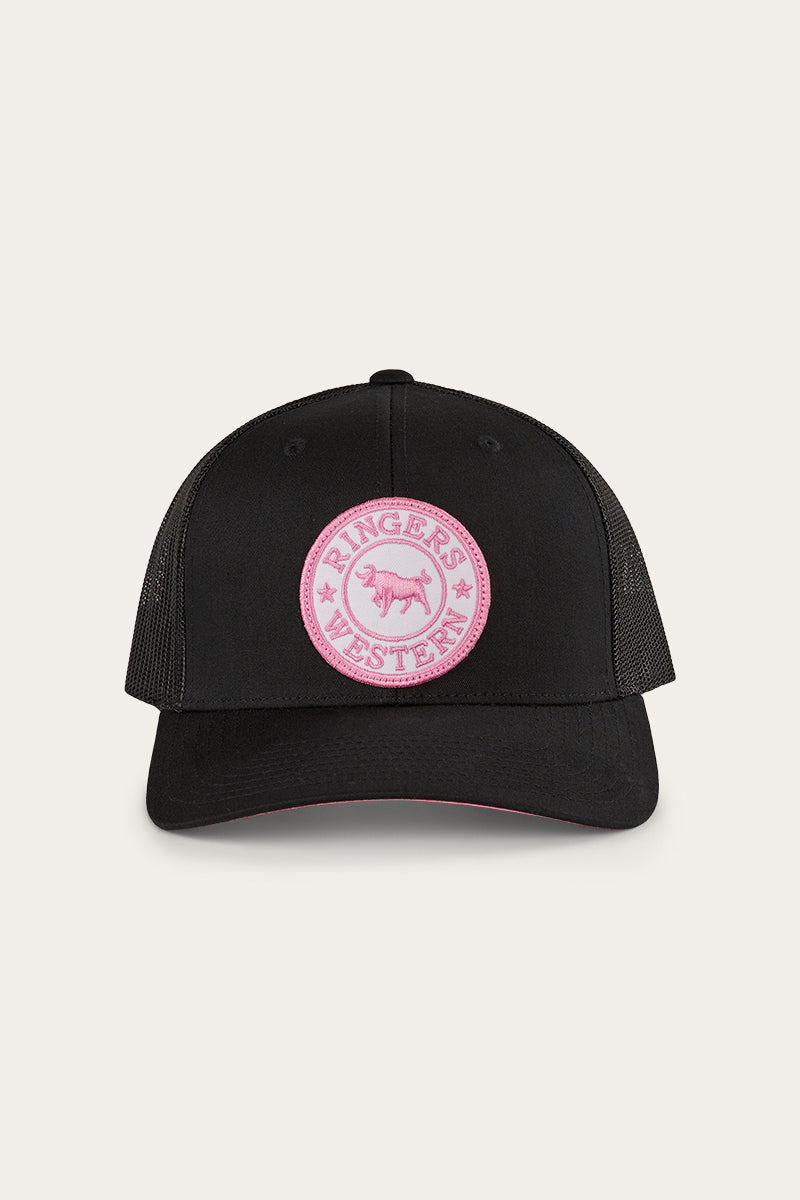 Tara Ponytail Trucker Cap - Black