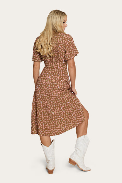 Posie Womens Midi Dress - Toffee