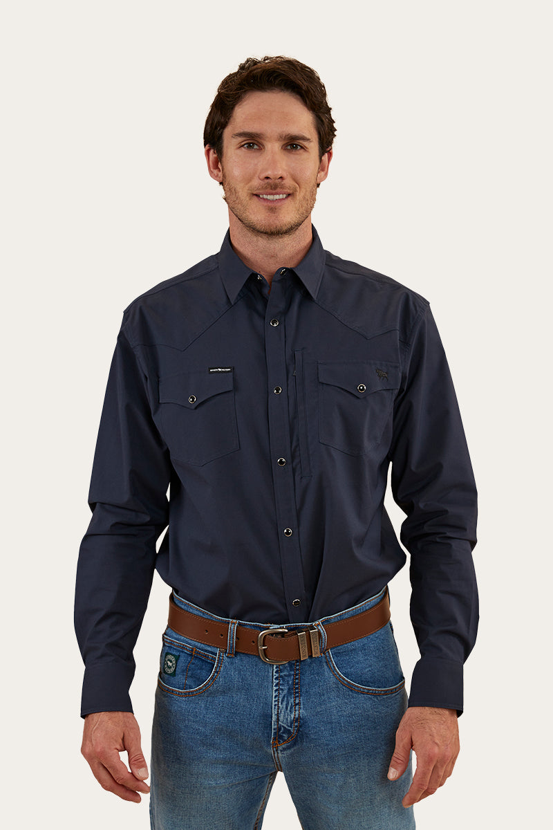 Dillinger Mens Western Shirt - Navy