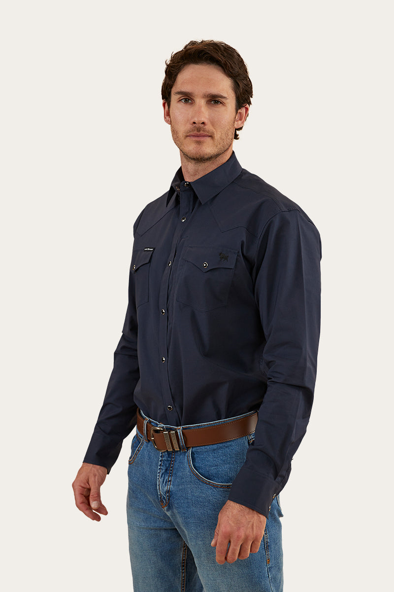 Dillinger Mens Western Shirt - Navy