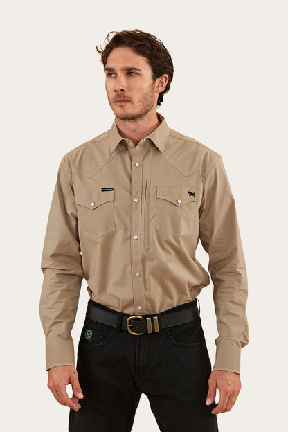 Dillinger Mens Western Shirt - Desert Sand