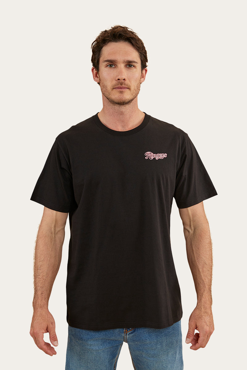 Saloon Mens Loose Fit T-Shirt - Black