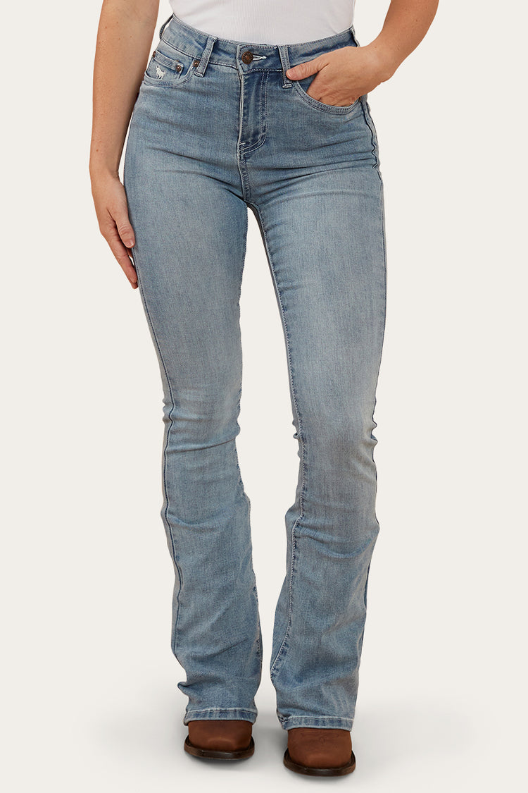 Penny Rodeo Womens High-Rise Bootleg Jeans - Light Blue