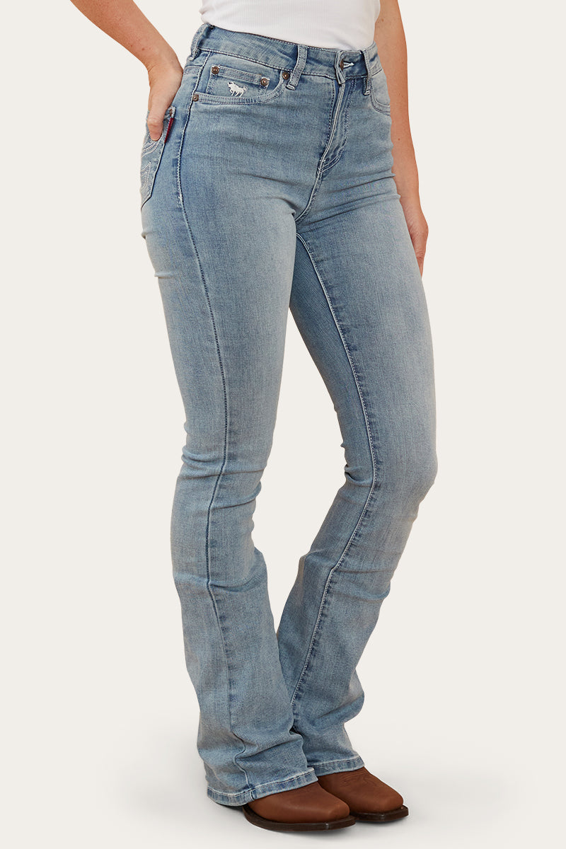 Penny Rodeo Womens High-Rise Bootleg Jeans - Light Blue