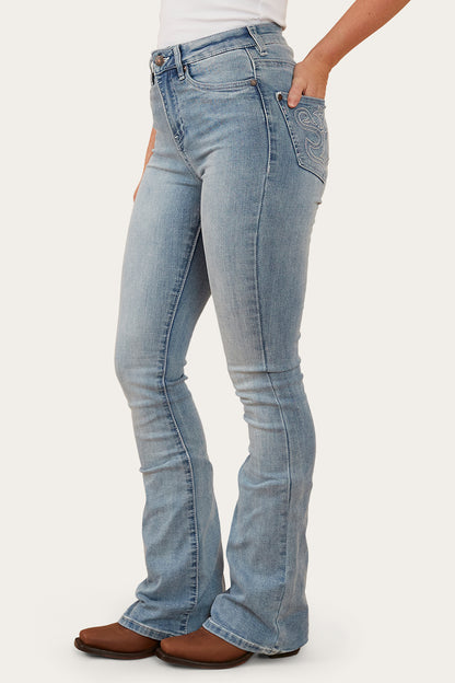 Penny Rodeo Womens High-Rise Bootleg Jeans - Light Blue