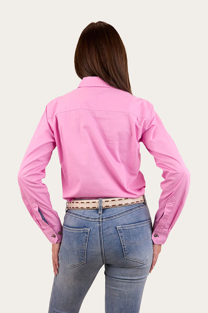 Pentecost River Womens Half Button Work Shirt - Pastel Pink