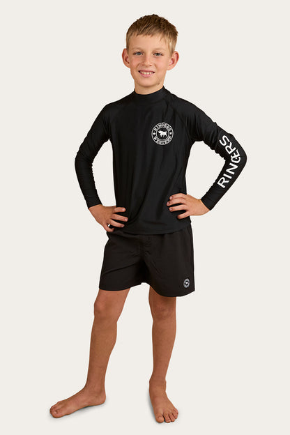 Griffith Boys Swim Short - Black / White