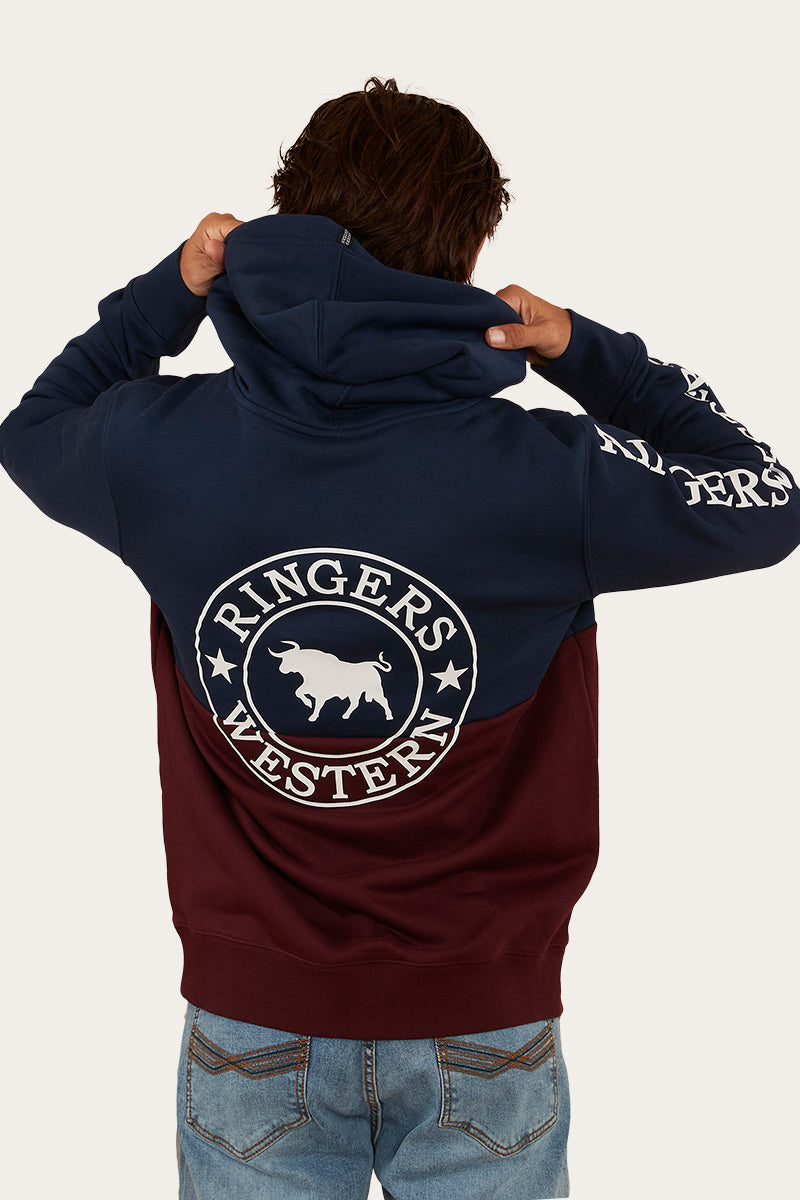 Hahndorf Mens Hoodie - Navy/Cabernet