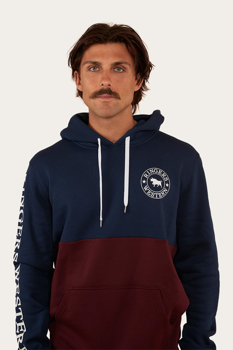 Hahndorf Mens Hoodie - Navy/Cabernet