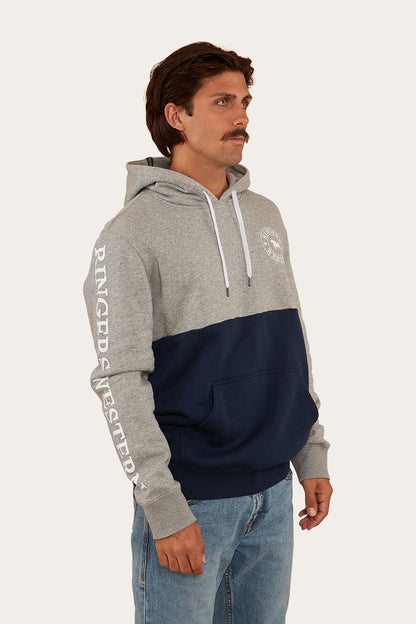 Hahndorf Mens Hoodie - Grey Marle/Navy