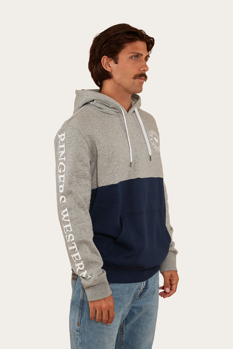 Hahndorf Mens Hoodie - Grey Marle/Navy