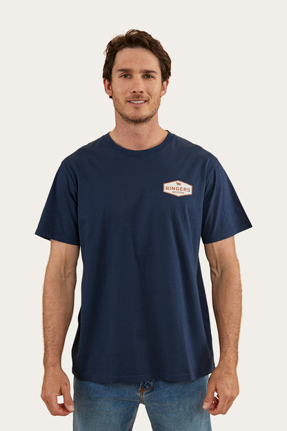 Servo Mens Loose Fit T-Shirt - College Navy/Copper