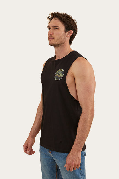 Signature Bull Mens Muscle Tank - Black/Camo