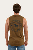 Signature Bull Mens Muscle Tank - Military Green