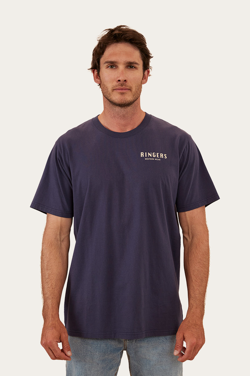 Haulin Mens Loose Fit T-Shirt - Washed Navy