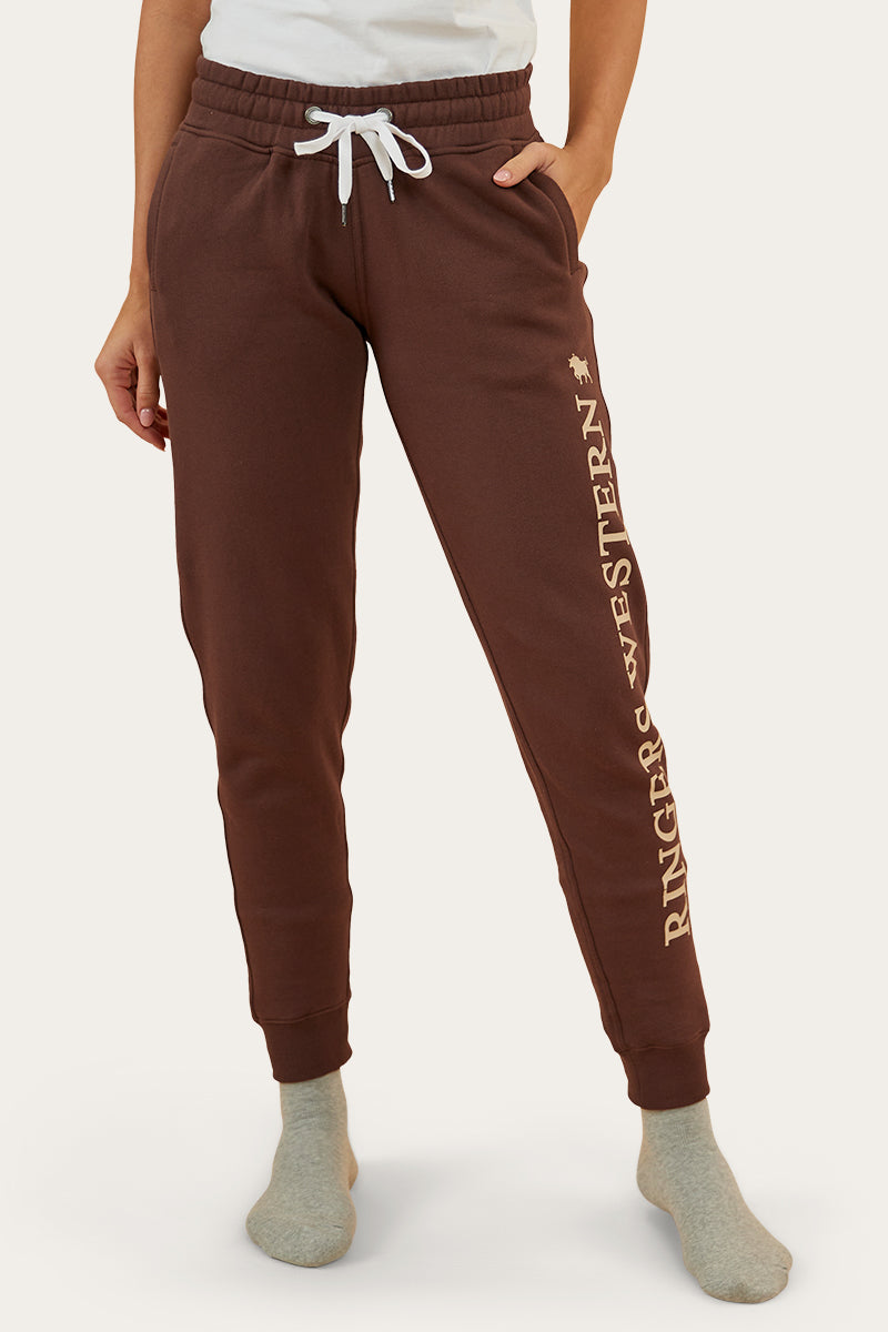 Iluka Womens Trackpant - Chocolate/Dark Sand