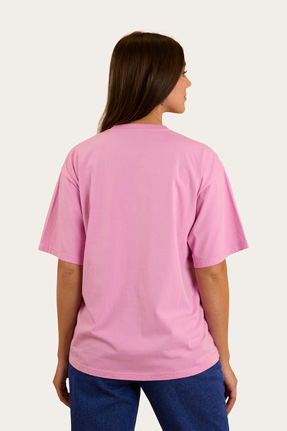 Varsity Womens Oversized T-Shirt - Pastel Pink