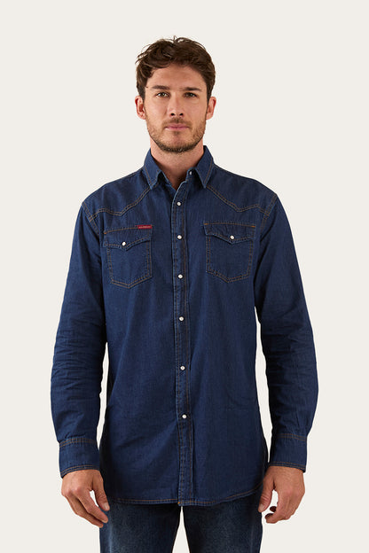 Tahoe Mens Denim Shirt - Classic Blue