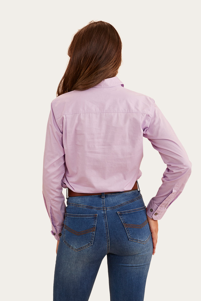 Pentecost River Womens Full Button Work Shirt - Lavender