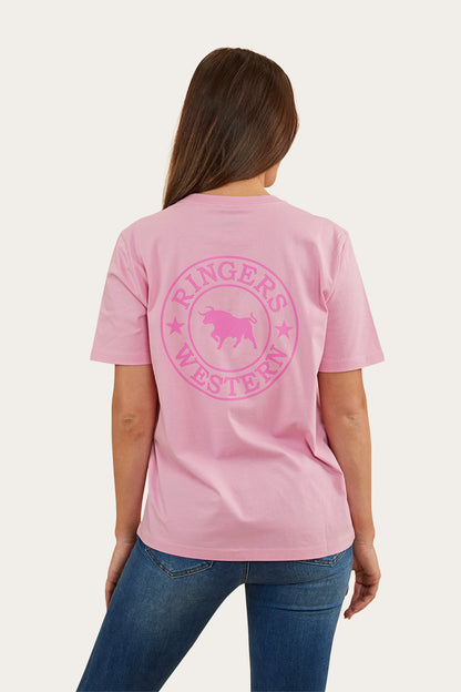 Signature Bull Womens Loose Fit T-Shirt - Pastel Pink/Candy