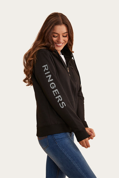 Alaska Womens Zip Thru Hoodie - Black