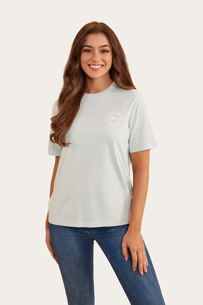 Signature Bull Womens Loose Fit T-Shirt - Skylight