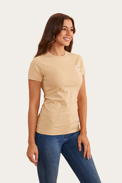 Signature Bull Flag Womens Classic Fit T-Shirt - Dark Sand