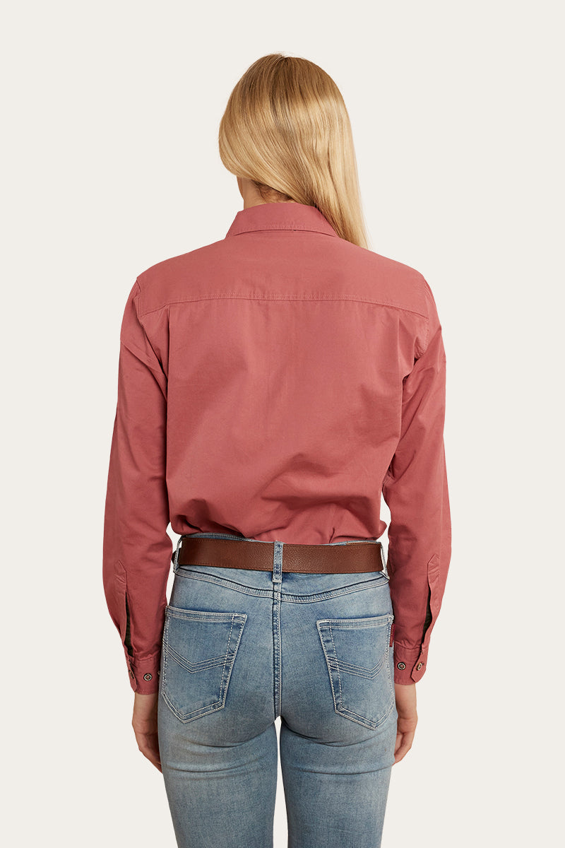 Pentecost River Womens Half Button Work Shirt - Dusty Rose