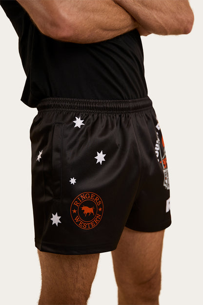 Young and Dumb Footy Short - Black / Orange