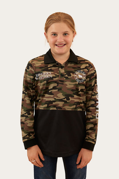 Halls Creek Kids Fishing Jersey - Camo