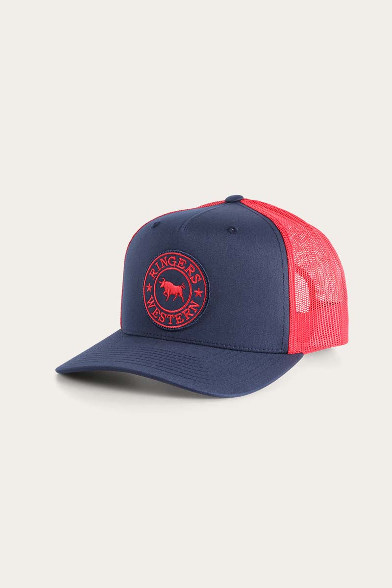 Signature Bull Trucker Cap - Navy/Red