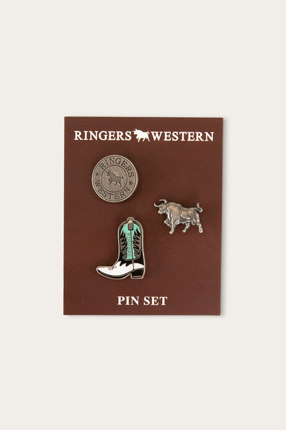 Ambrose Pin Set - Antique Silver