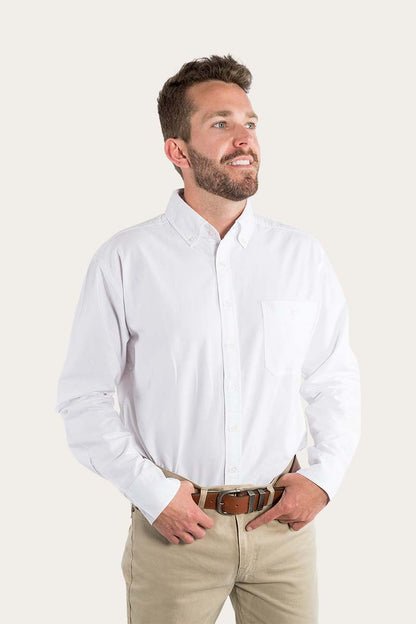 Centenary Mens Semi Fitted Dress Shirt - White