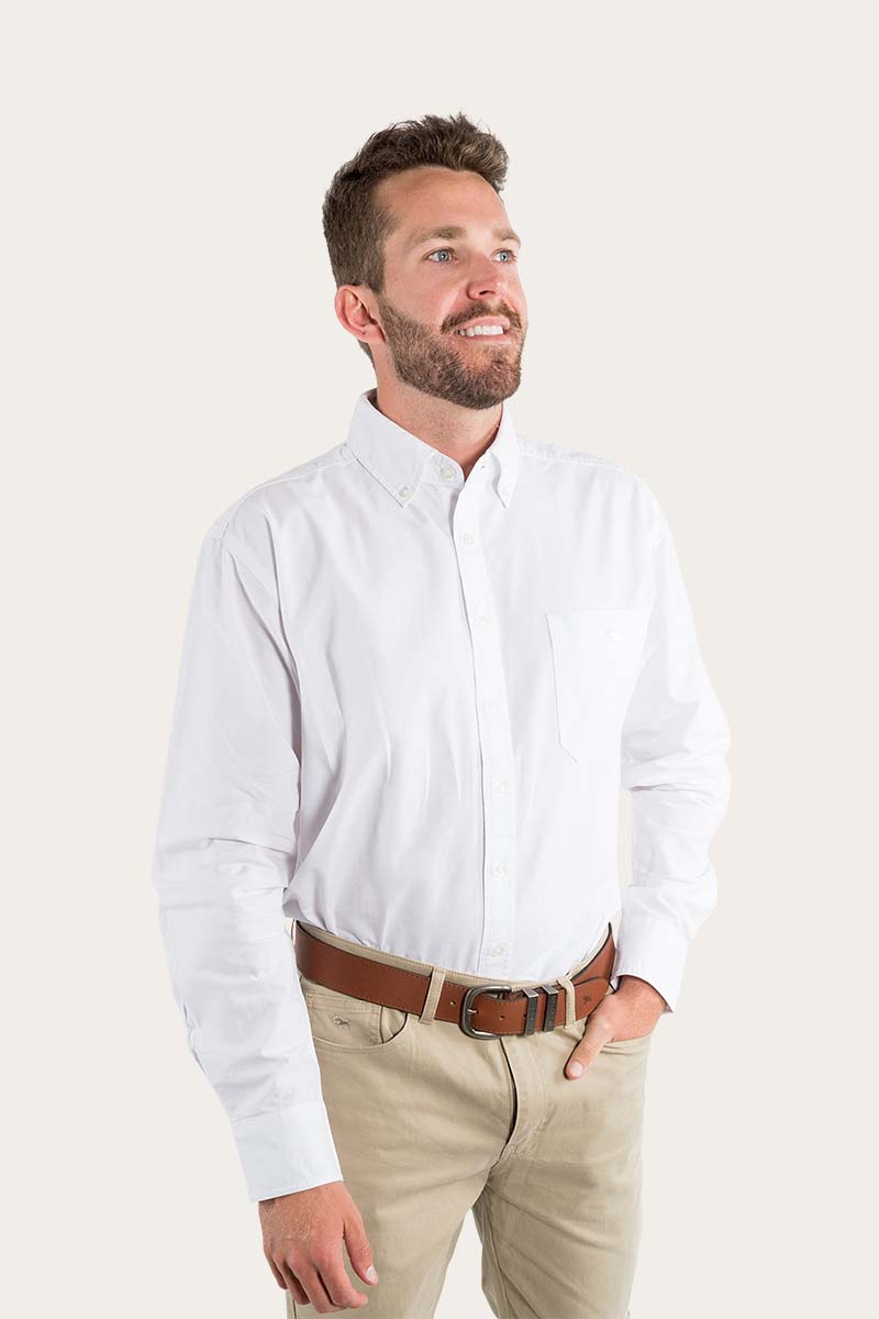 Centenary Mens Semi Fitted Dress Shirt - White