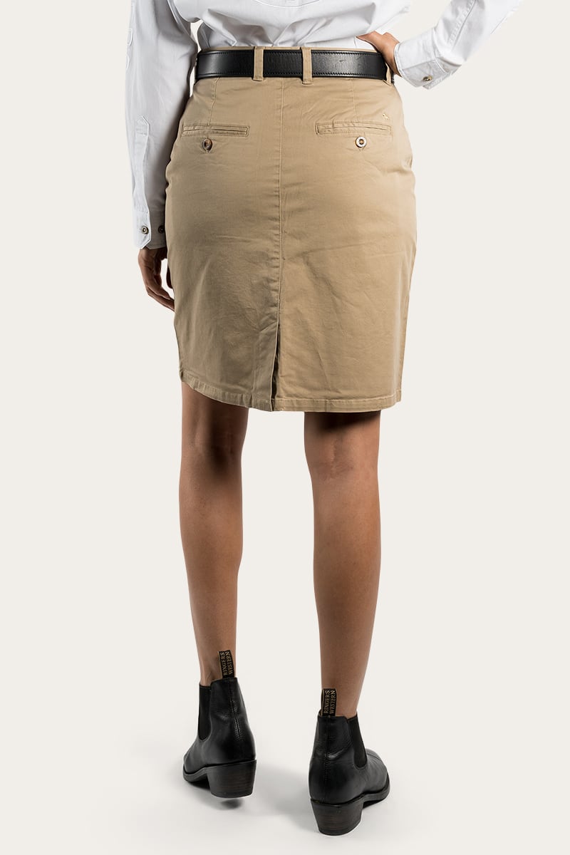 Pippa Womens Chino Skirt - Clay