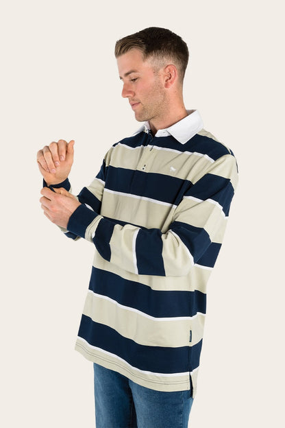 Regency Mens Rugby Jersey - Navy/Beige