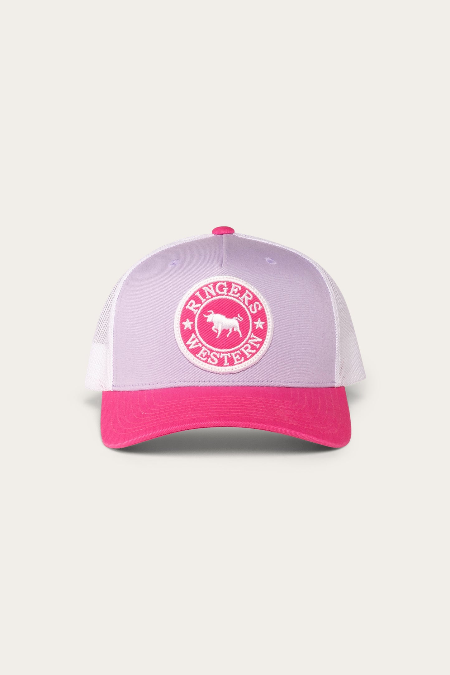 Signature Bull Kids Trucker Cap - Lilac/Candy