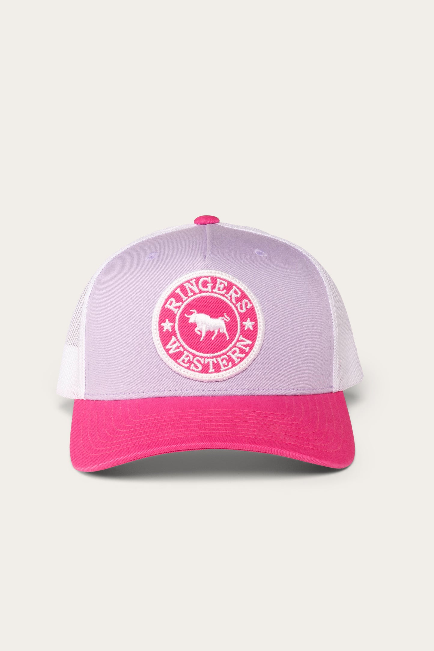 Signature Bull Kids Trucker Cap - Lilac/Candy