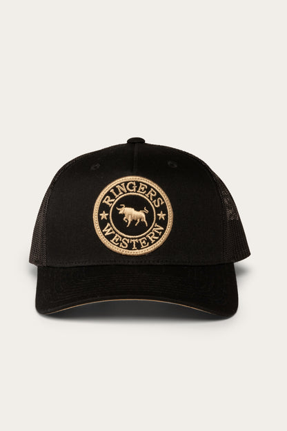 Signature Bull Kids Trucker Cap - Black/Gold