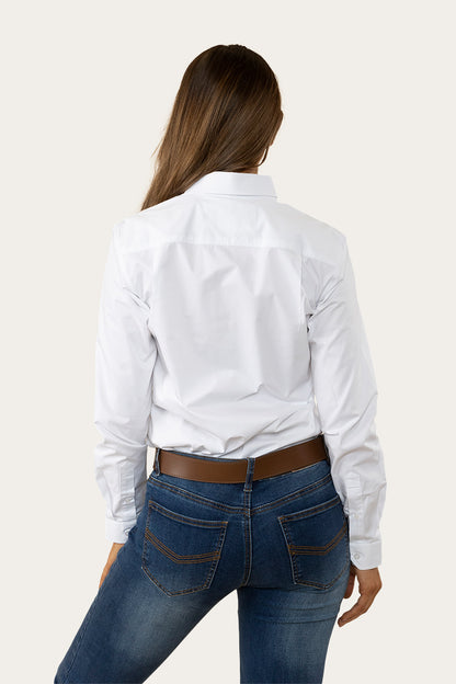 Heritage Womens Plain Dress Shirt - White