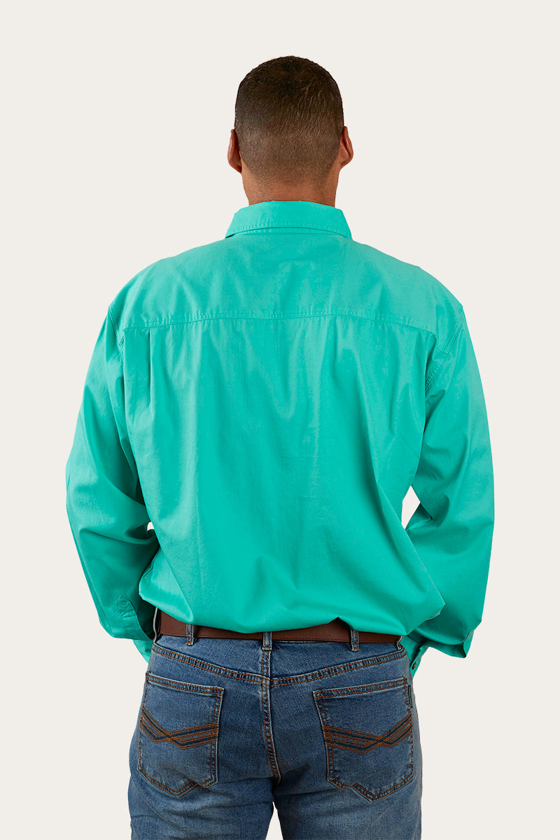 King River Half Button Work Shirt - Mint