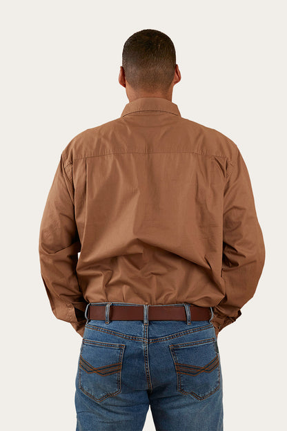 King River Half Button Work Shirt - Clay