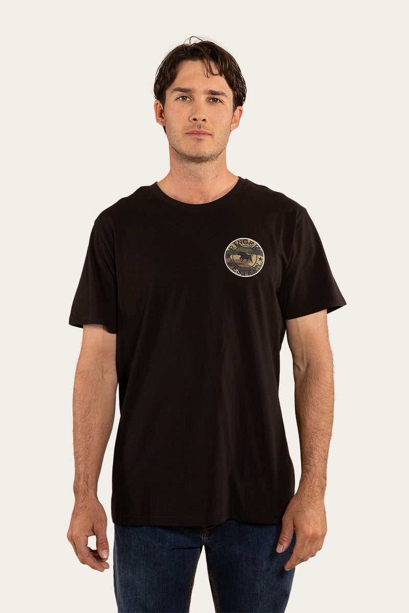 Signature Bull Mens Loose Fit T-Shirt - Black/Camo